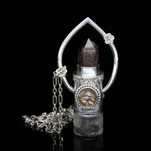 Load image into Gallery viewer, Fountain Sunset Rollerball Necklace Series - Phantom on Black Leaf Pattern